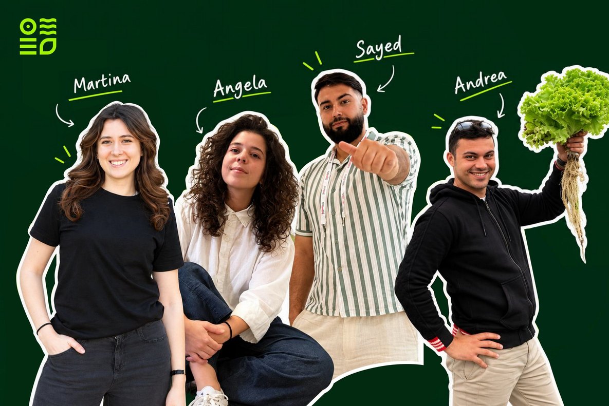 Il team LESA: Martina, Angela, Sayed e Andrea